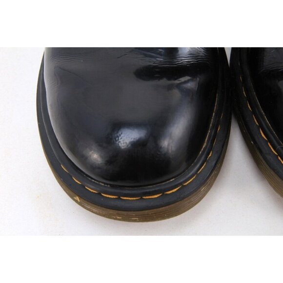 Dr. Martens 1460 Y Patent Leather Boots Black Lace Up Combat Sz EU 37 US 6 - Picture 6 of 16